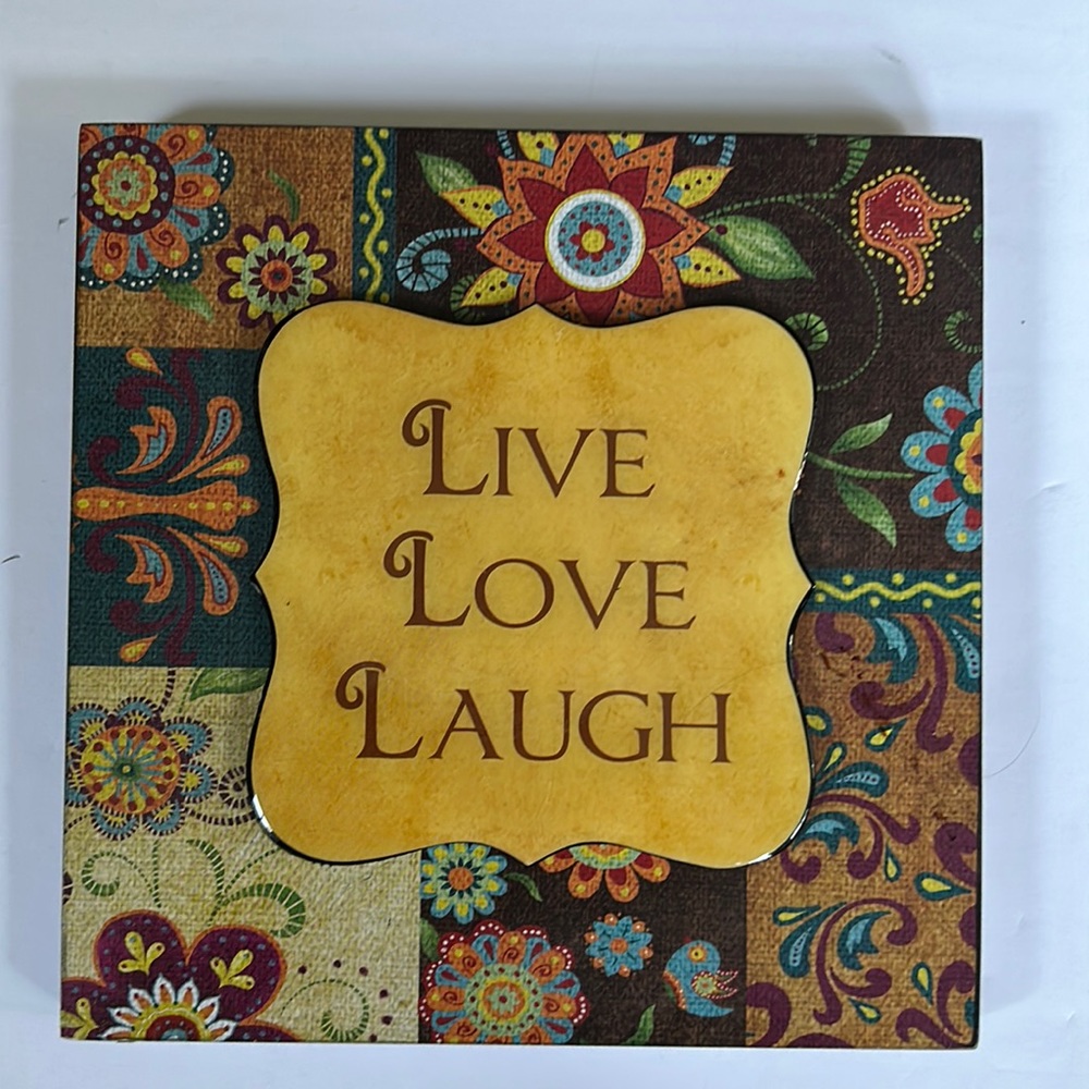 World Market Mosaic “Live, Love, Laugh” wall or tabletop decor.  Perfect gift!